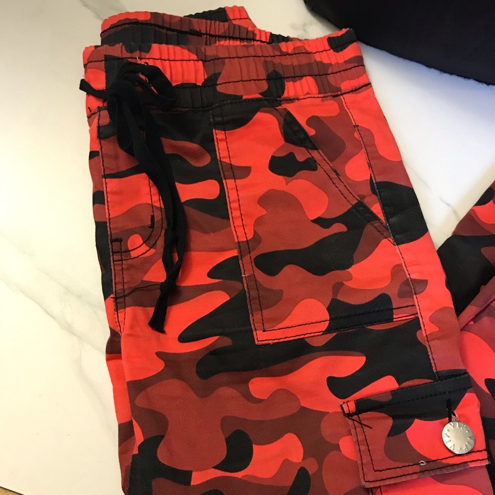 Red Camouflage Joggers